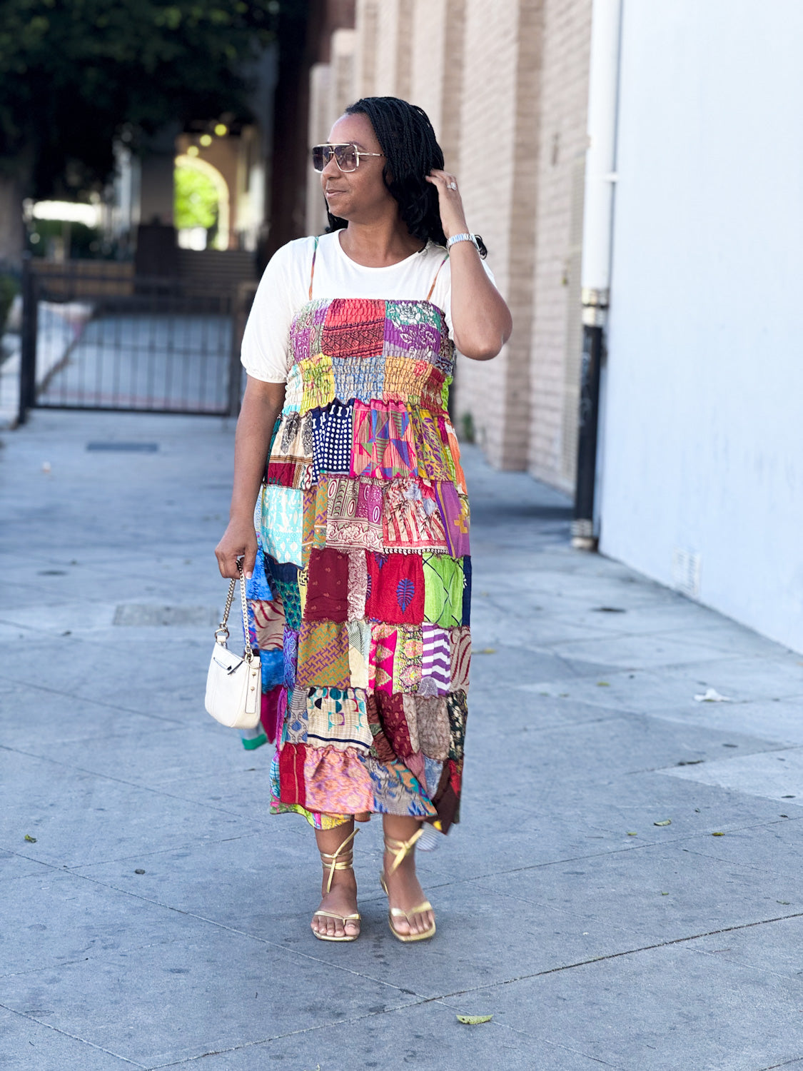 Patchwork Print Sundress