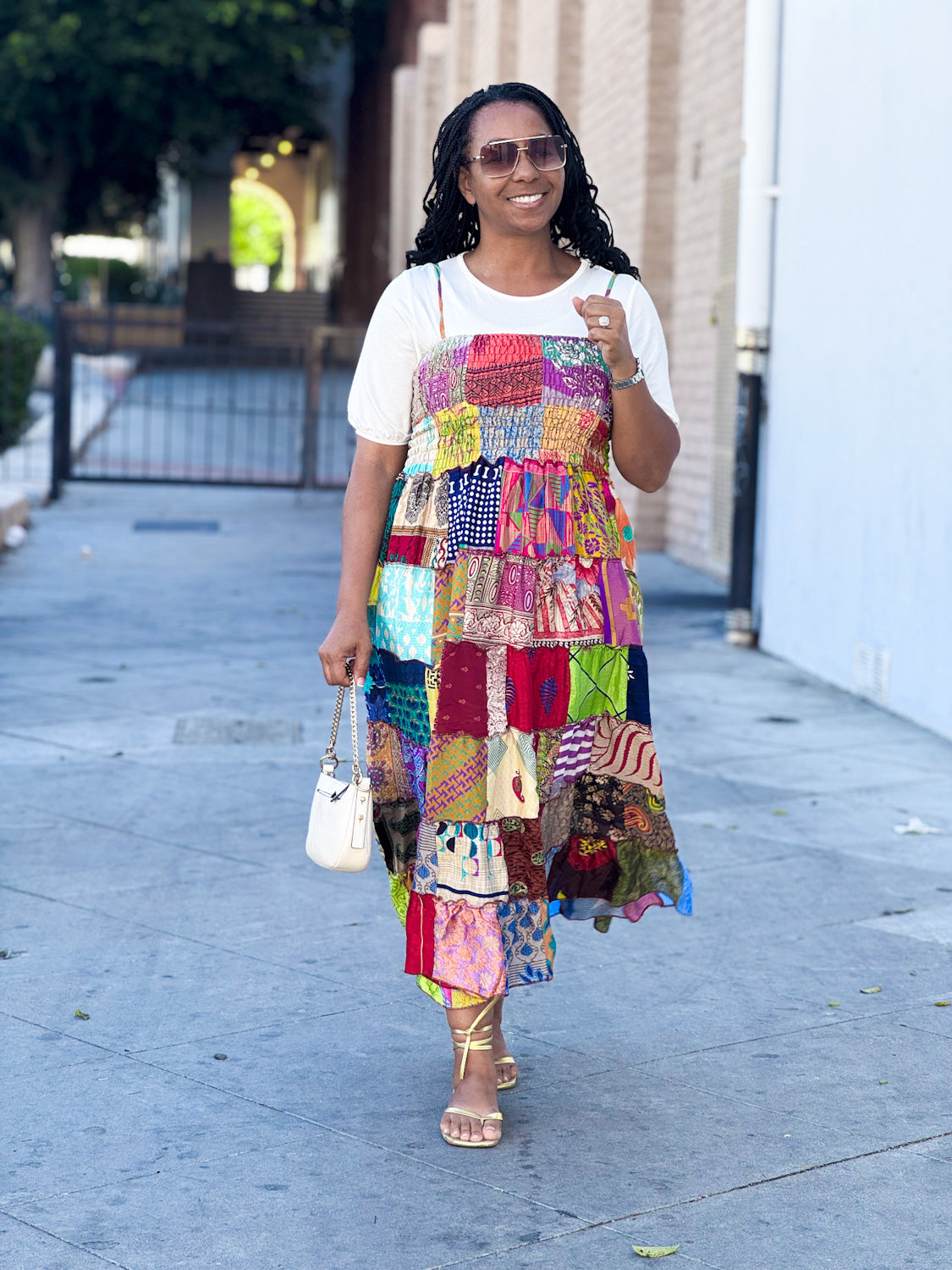 Patchwork Print Sundress