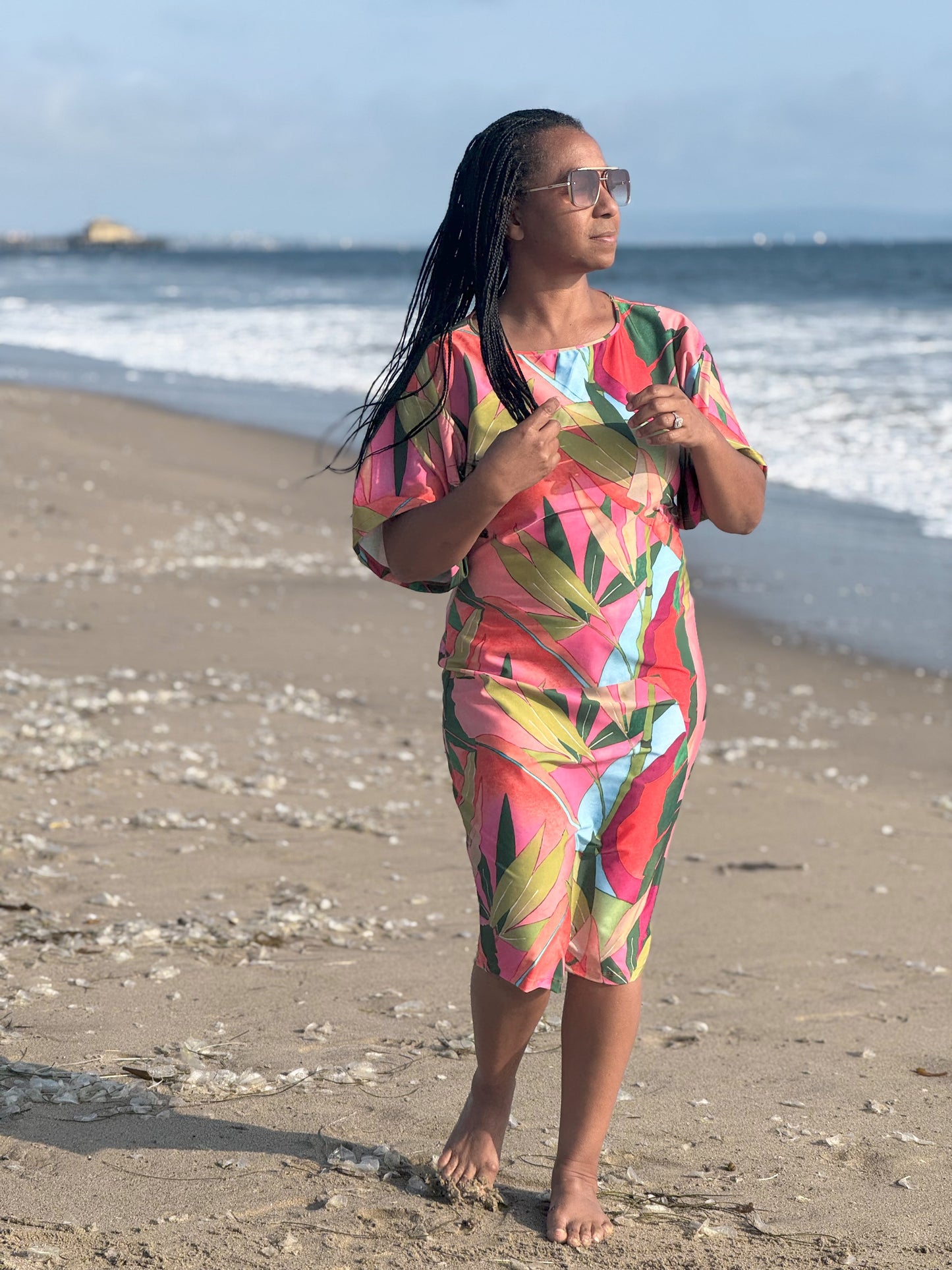 Palm Tree Swim Dress