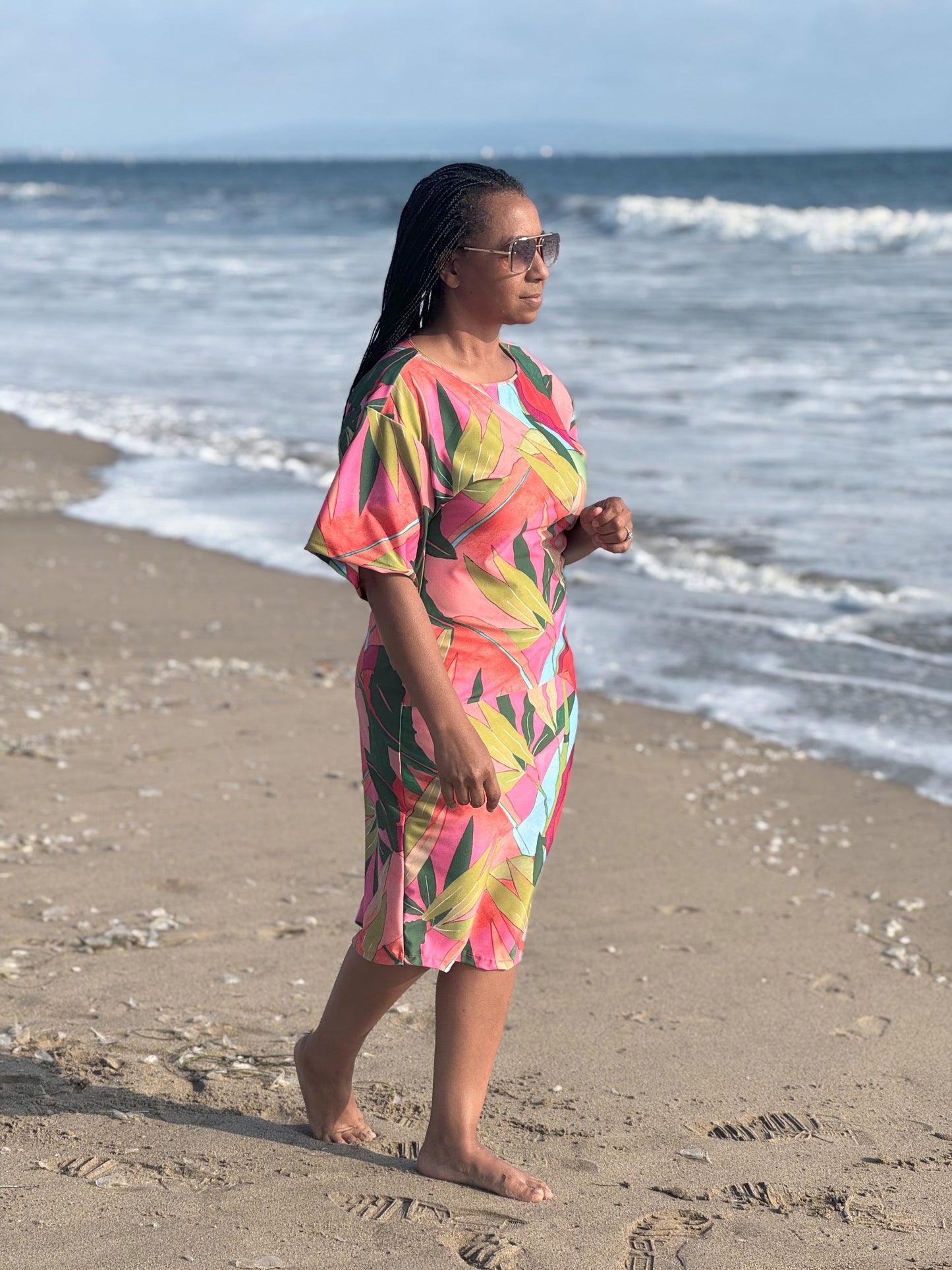 Palm Tree Swim Dress