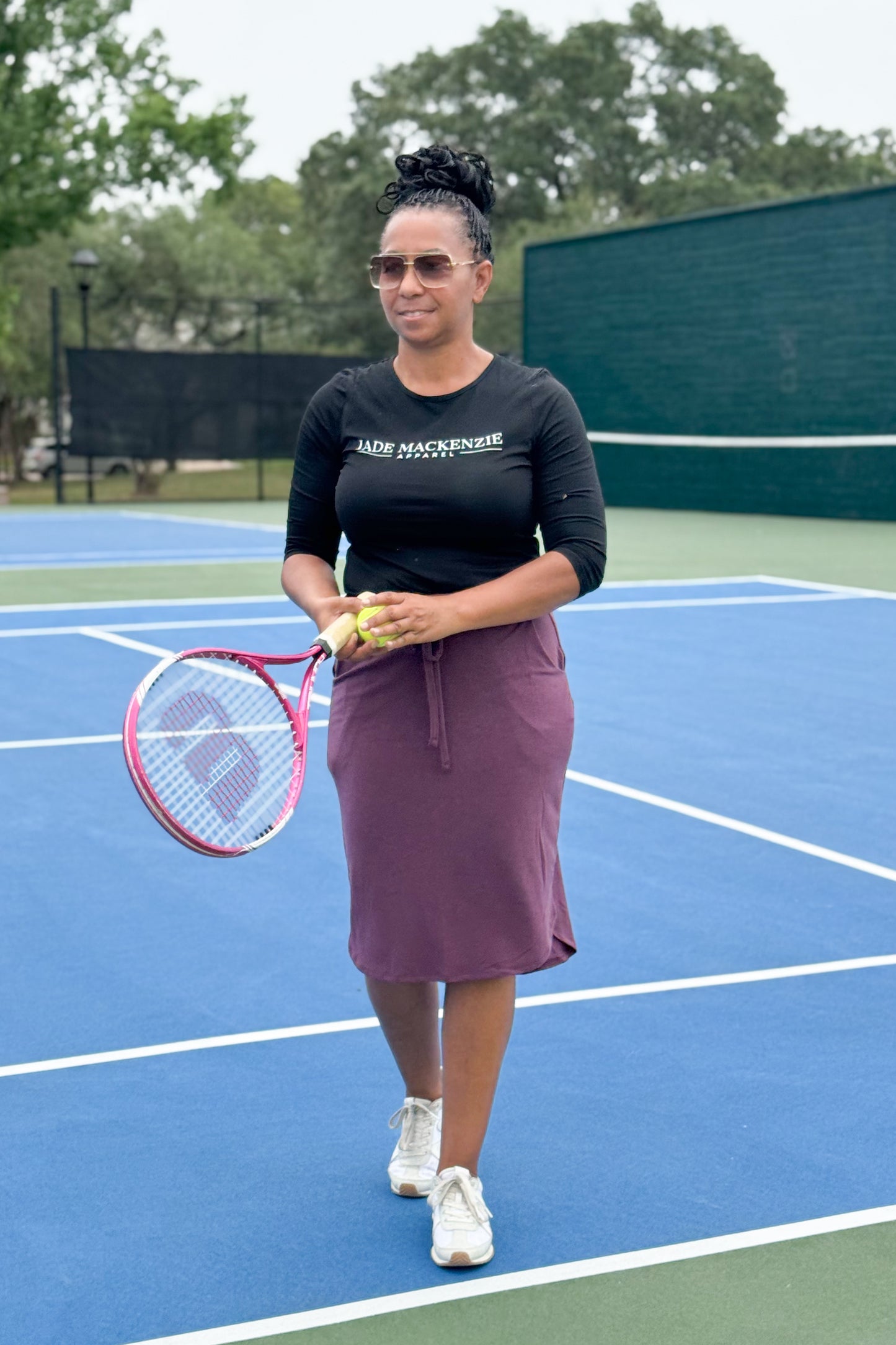 Self Tie Tulip Hem ATHLEISURE Skirt