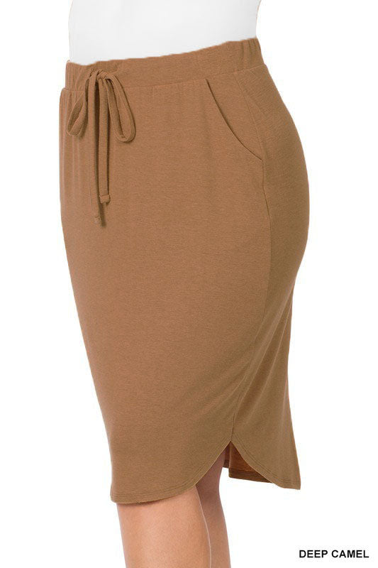 Self Tie Tulip Hem ATHLEISURE Skirt