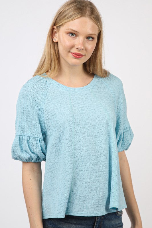 Half Puff Sleeve Top