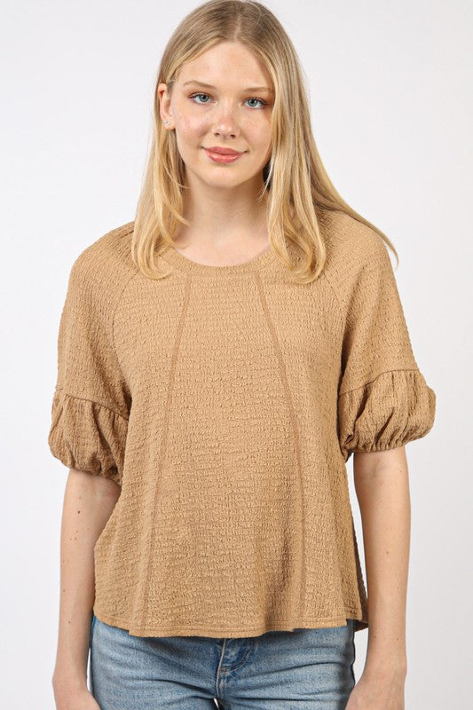 Half Puff Sleeve Top