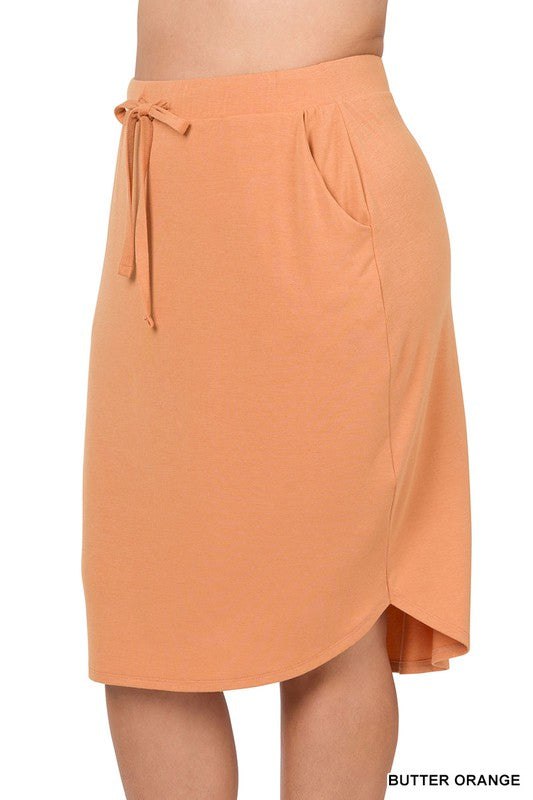 Self Tie Tulip Hem ATHLEISURE Skirt