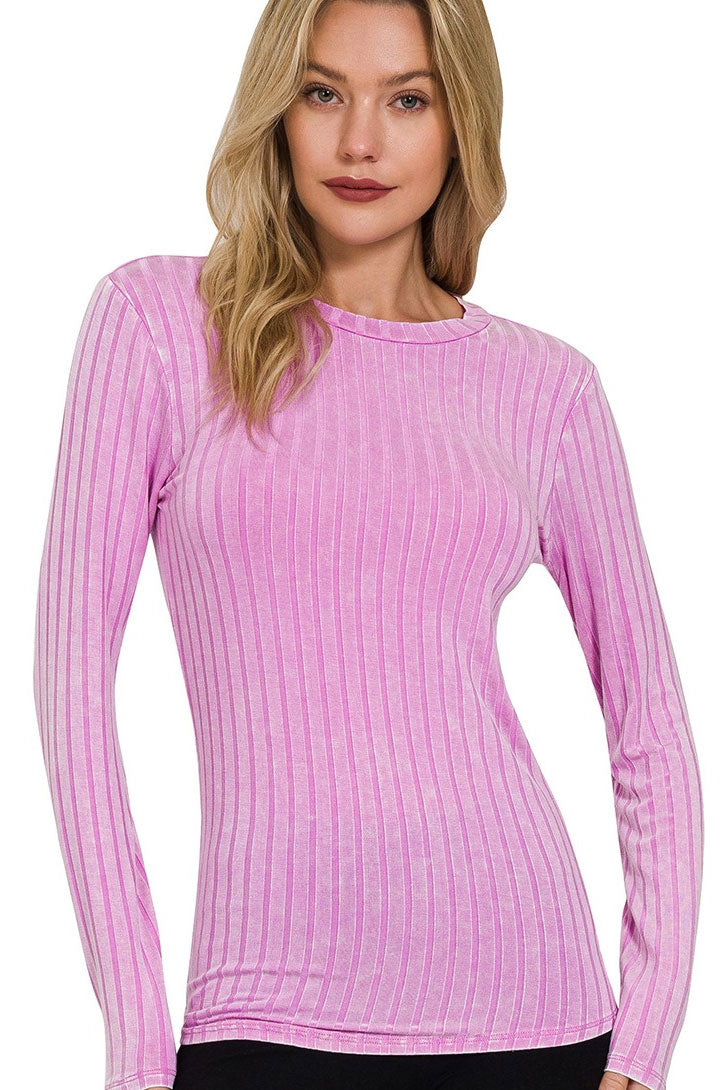 Ribbed Long Sleeve Top