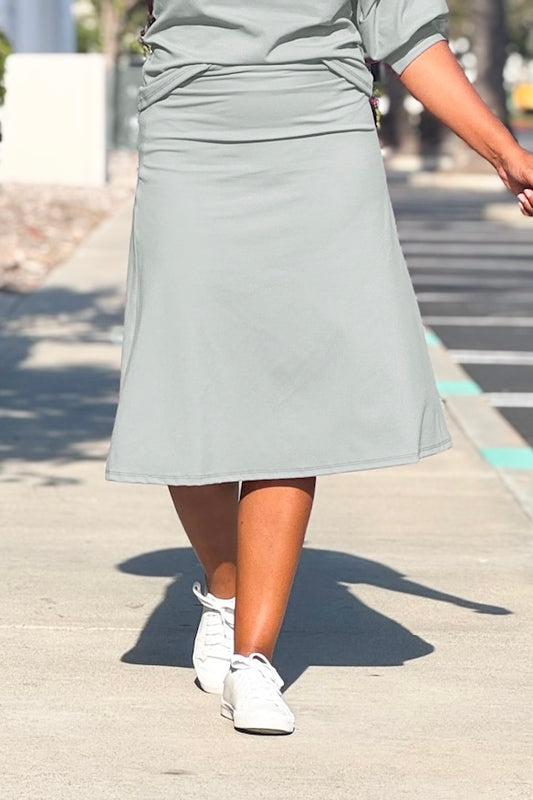 'Jane' Sage Athleisure Skirt