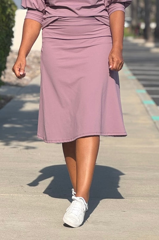 'Jane' Mauve Athleisure Skirt
