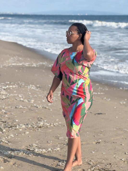 Palm Tree Swim Dress