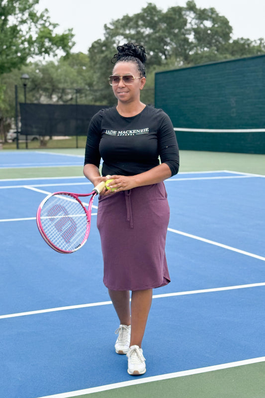 Self Tie Tulip Hem ATHLEISURE Skirt