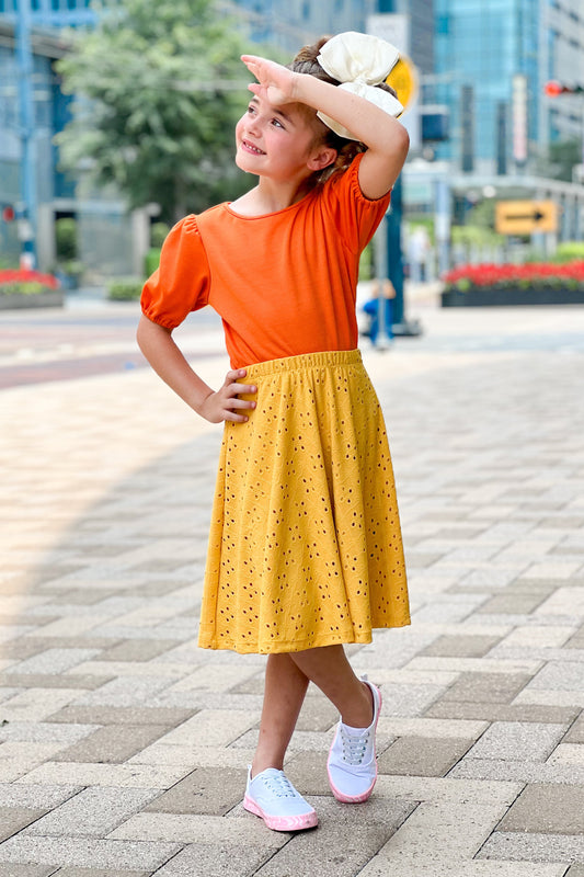 Briley A-Line Skirt in Eyelet