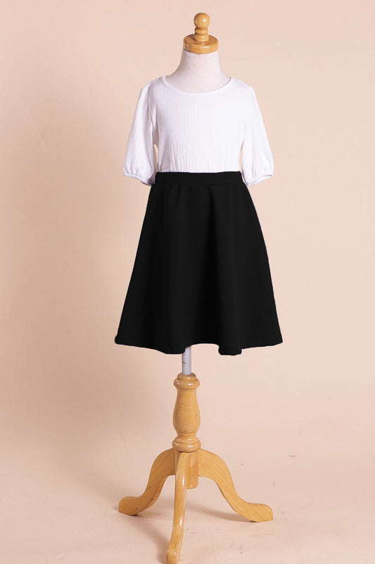 Briley A-Line Skirt in Black