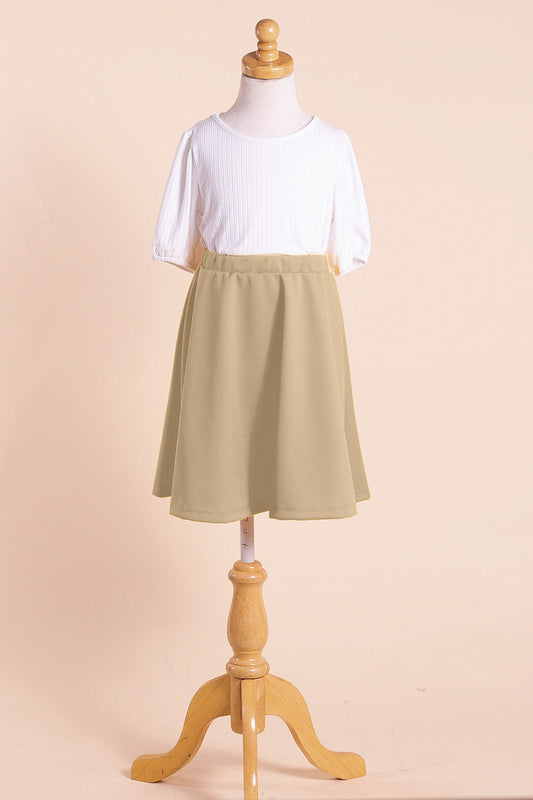 Briley A-Line Skirt in Khaki